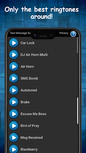 Android application Text Message Sounds screenshort