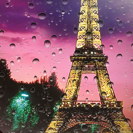  Lluvia en París Fondo Animado