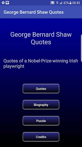Android application George Bernard Shaw Quotes screenshort