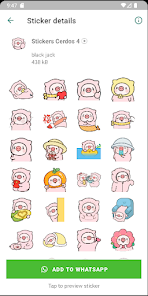 Captura 8 Stickers de Cerdos android