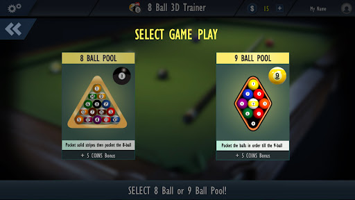 Android application 8 Ball 3D Trainer - Pool Game screenshort