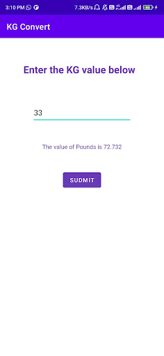 KG To Pounds Convert Screen 2