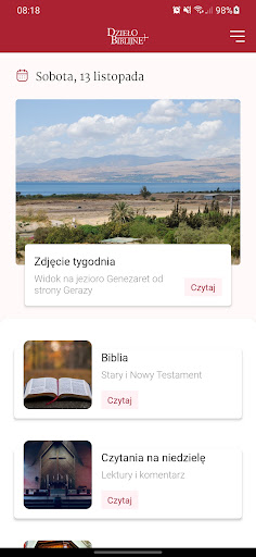 Android application Dzieło Biblijne screenshort