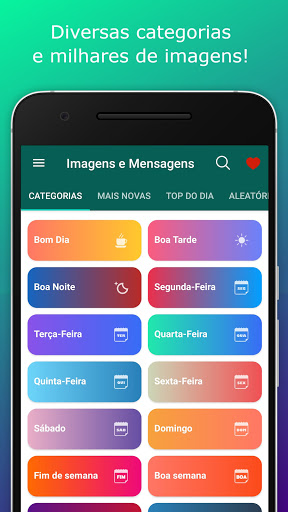 Android application Imagens e Mensagens screenshort