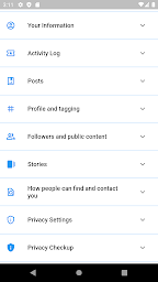 For Quick Settings on Facebook