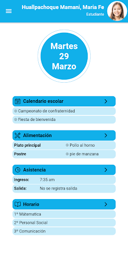 Android application Edudata Alumno screenshort
