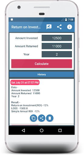 ROI Calculator Screen 3