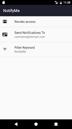 NotifyMe Screen 2