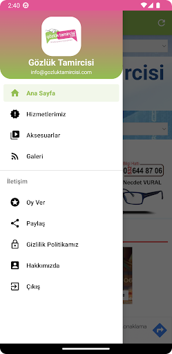 Android application Gözlük Tamircisi screenshort
