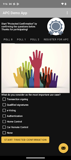 Android application APC Demo App screenshort