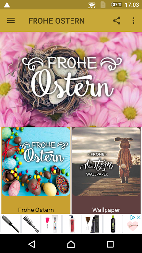 Android application Frohe Ostern screenshort