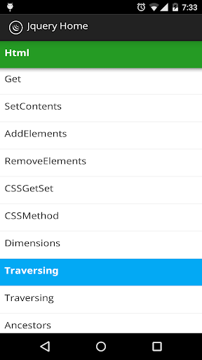 JQuery Tutorials Screen 3