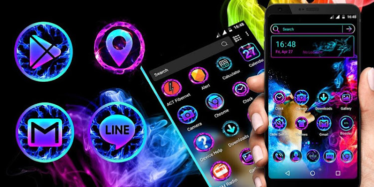 Smoke Colors Launcher Theme - 5.0 - (Android)