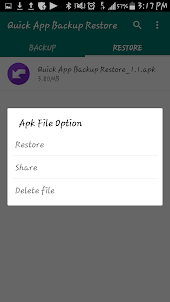 Quick App Backup & Restore