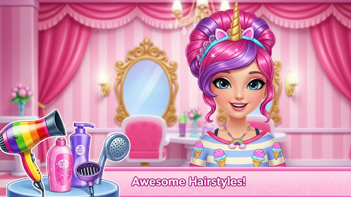Unicorn Girl Hair beauty Salon ekran görüntüsü