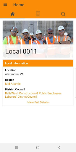 Android application LIUNA Officers screenshort
