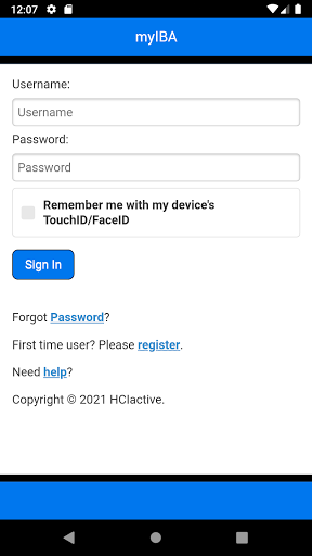 Android application myIBA Health screenshort