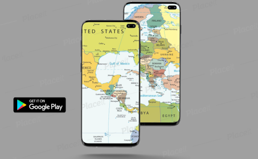 Android application World Map screenshort