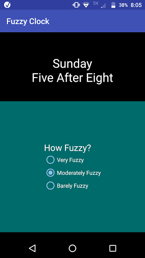 Android application Fuzzy Clock with Widget screenshort