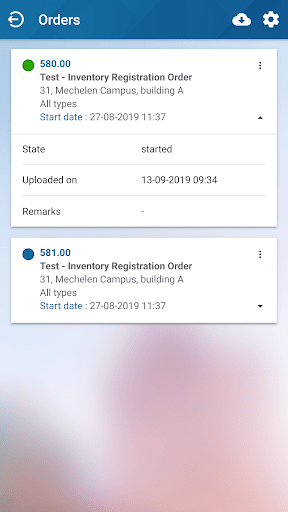 Android application Planon Inventory App screenshort