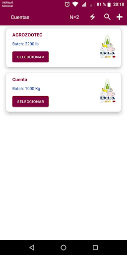 Diet-A app - Formulación Screen 2