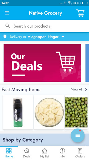 Android application Native Grocery screenshort