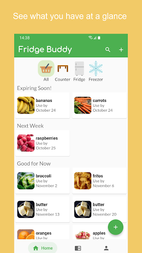 Android application Fridge Buddy screenshort
