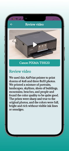Canon PIXMA TS9120 Guide Screen 3