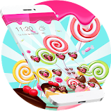 lovely lollipop theme chocolate peach icon icon