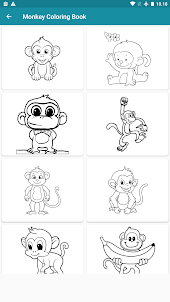 Livro para colorir macaco