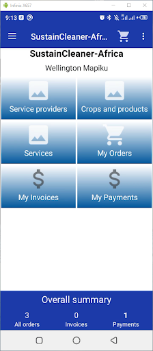 Android application SustainCleaner Africa screenshort