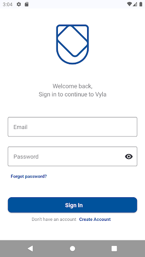 Android application Vyla Ascend screenshort