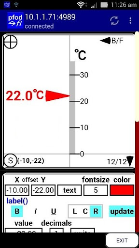 pfodGUIdesigner Screen 2
