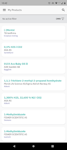Chemical Manager Screen 2