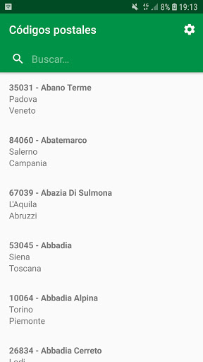 Codici Postali Italiani Screen 3