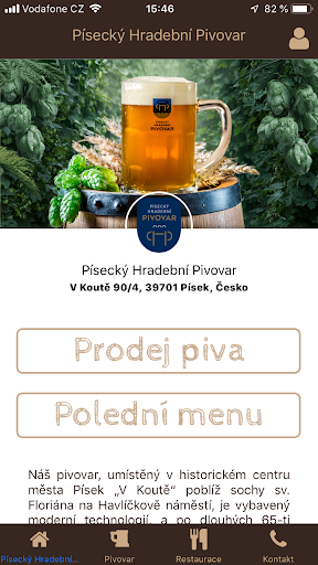 Android application Písecký Hradební Pivovar screenshort