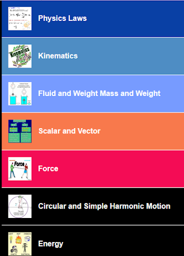 Android application Learn Physics Science Physics screenshort