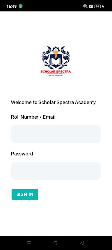 Android application Scholars Spectra Academy screenshort