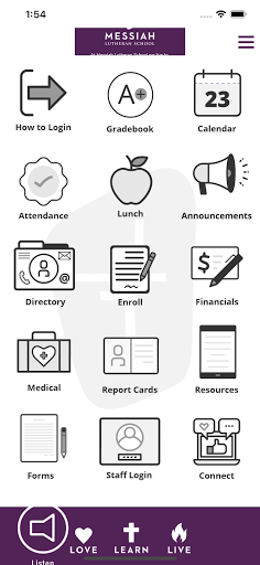 Android application Messiah Lutheran School App screenshort