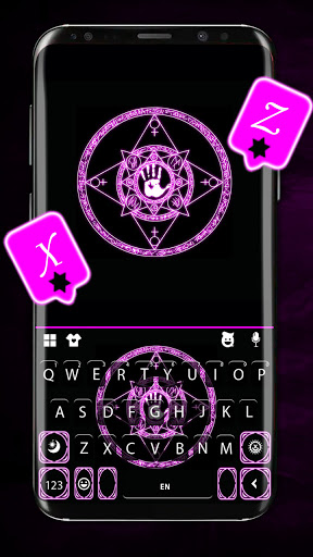 Android application Neon Magic Star Keyboard Backg screenshort