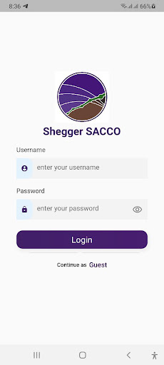 Android application Sheger SACCO screenshort