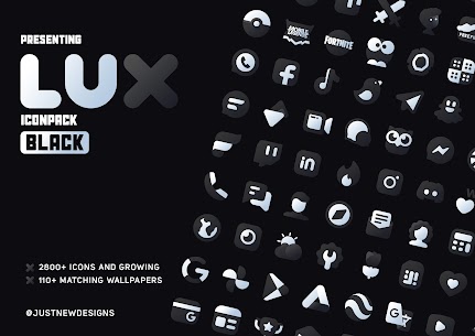 LuX Black Icon Pack New Apk 3