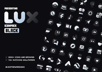 LuX Black Icon Pack