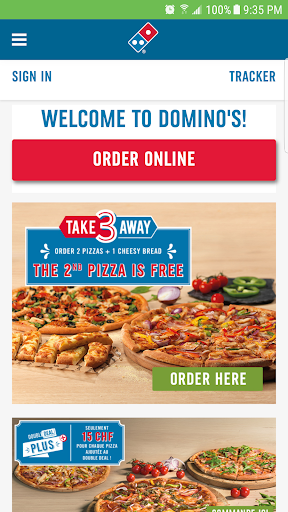 Android application Domino's Pizza Switzerland screenshort
