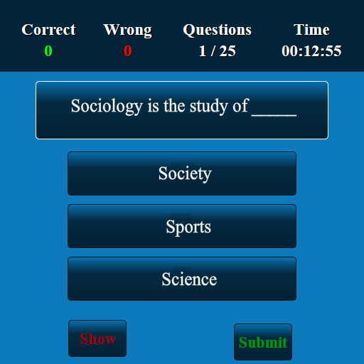 Sociology MCQ Screen 2