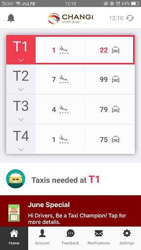 Android application Cabs@Changi screenshort