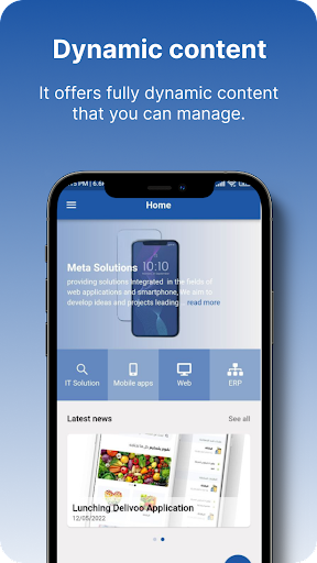 Android application Meta Solutions Portfolio screenshort