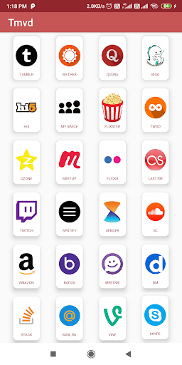 Android application Tmvd screenshort