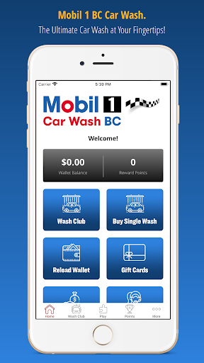 Android application Mobil 1 Car Wash BC screenshort