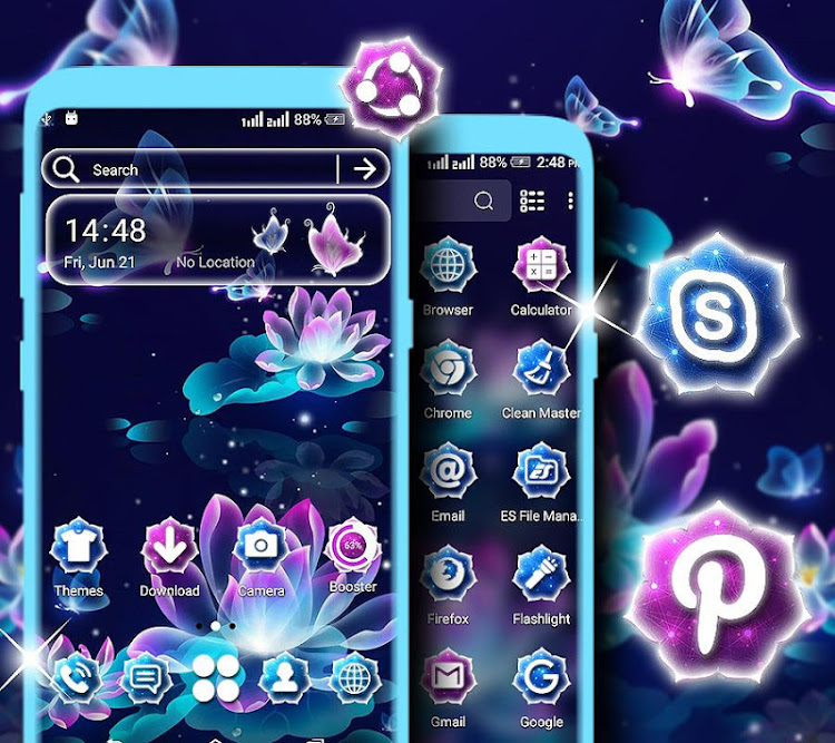Neon Lotus Launcher Theme - 2.9 - (Android)